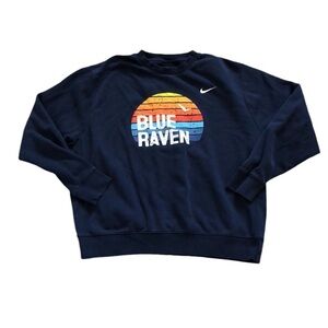 Nike Womens Sweatshirt Sz XL Blue Raven Comfy Athleisure Loungewear Cozy